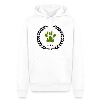 Couronne de patte - Sweat à capuche Premium bio Homme - blanc - Devant - Nico (187cm)