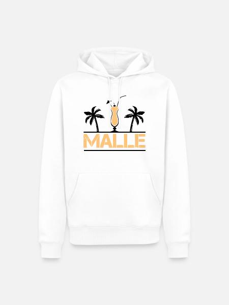malle - Men’s Premium Organic Hoodie - white