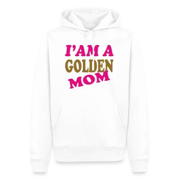 GOLDENE MAMA - Männer Premium Bio Hoodie - Weiß - Vorne - Nico (187cm)