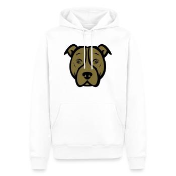Dog - Men’s Premium Organic Hoodie - white - Front - Nico (187cm)