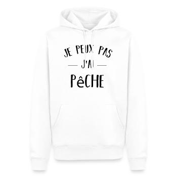Ich kann nicht Ich Habe Angeln Geschenk Geburtstag Humor - Männer Premium Bio Hoodie - Weiß - Vorne - Nico (187cm)