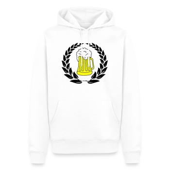 bier wappen 02 - Männer Premium Bio Hoodie - Weiß - Vorne - Nico (187cm)