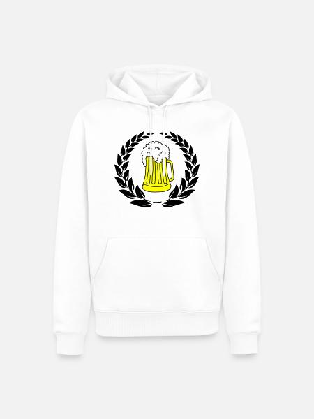 bier wappen 02 - Männer Premium Bio Hoodie - Weiß