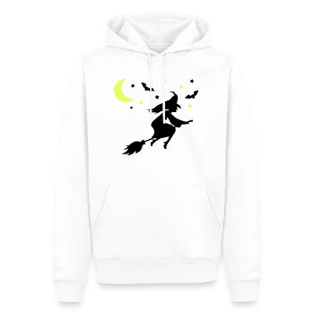 Sorcière - Sweat à capuche Premium bio Homme - blanc - Devant - Nico (187cm)