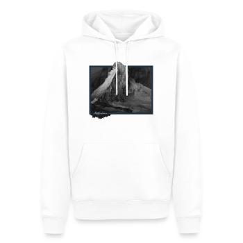 Cervino - Matterhorn - Männer Premium Bio Hoodie - Weiß - Vorne - Nico (187cm)