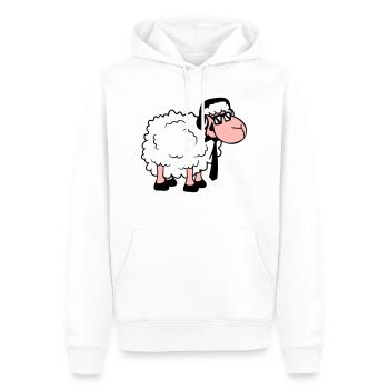 mouton lunettes de soleil cravate musique DJ casque Fun - Sweat à capuche Premium bio Homme - blanc - Devant - Nico (187cm)