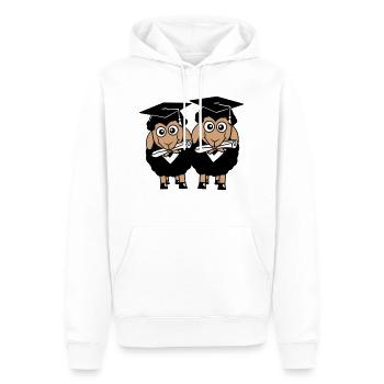 2 Schafe Zeugnis College Abi Zwei Schüler Team - Männer Premium Bio Hoodie - Weiß - Vorne - Nico (187cm)