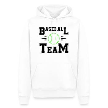 Baseball Team - Men’s Premium Organic Hoodie - white - Front - Nico (187cm)