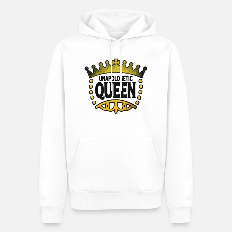 Unverfrorene Königin - Männer Premium Bio Hoodie - Weiß