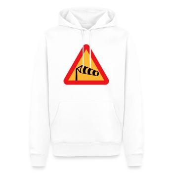 Wind-Socken-Symbol - Männer Premium Bio Hoodie - Weiß - Vorne - Nico (187cm)