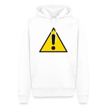 achtung - Männer Premium Bio Hoodie - Weiß - Vorne - Nico (187cm)