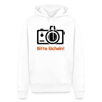 Kamera - Männer Premium Bio Hoodie - Weiß - Vorne - Nico (187cm)