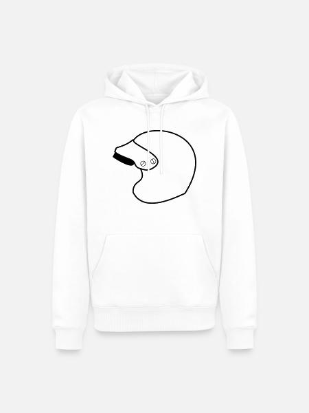 Racing Jet Helm - Männer Premium Bio Hoodie - Weiß