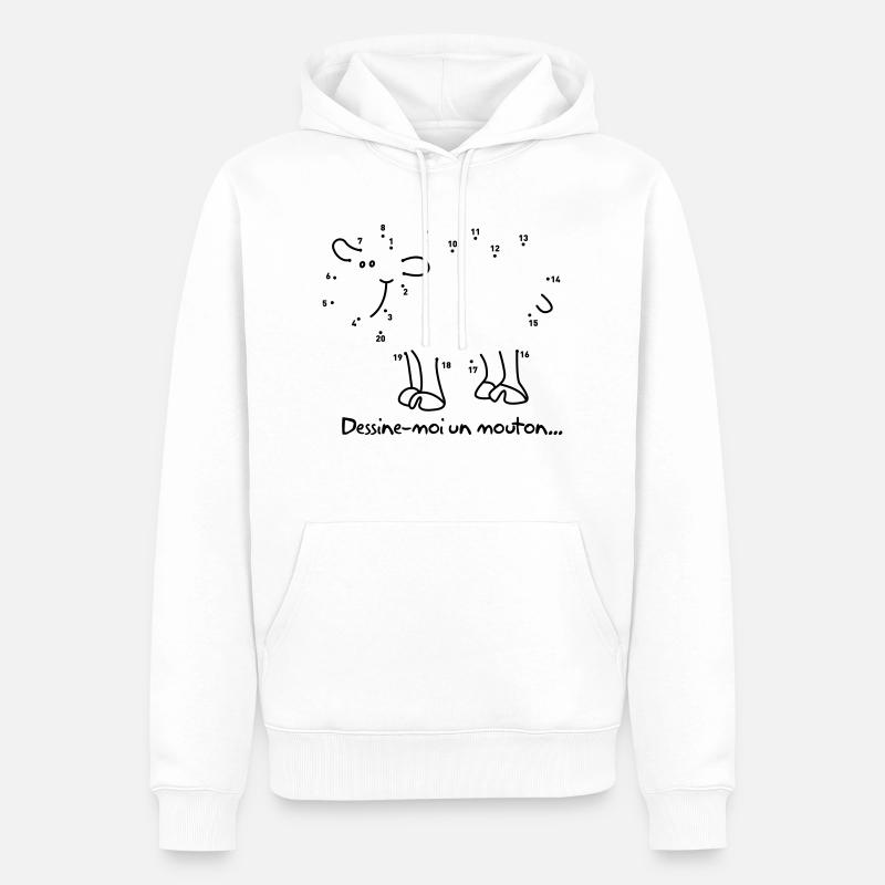 Dessine moi un mouton - petit prince - Sweat à capuche Premium bio Homme - blanc