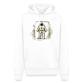 Astronaute - Sweat à capuche Premium bio Homme - blanc - Devant - Nico (187cm)
