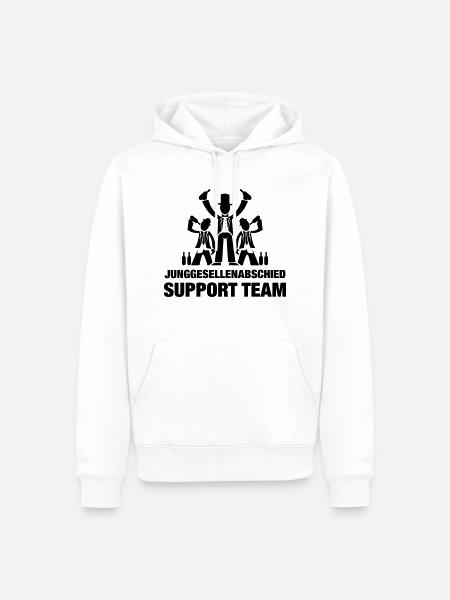 JGA support TEAM - Männer Premium Bio Hoodie - Weiß
