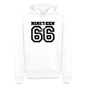 1966 - Männer Premium Bio Hoodie - Weiß - Vorne - Nico (187cm)