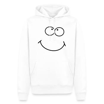 up-Look - Männer Premium Bio Hoodie - Weiß - Vorne - Nico (187cm)