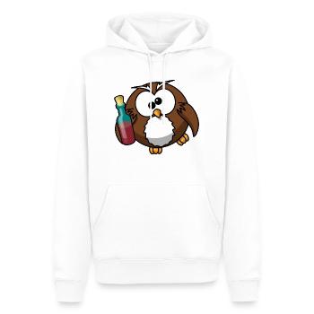 Eule betrunken - Männer Premium Bio Hoodie - Weiß - Vorne - Nico (187cm)