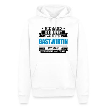 Funshirt Gastwirtin - Männer Premium Bio Hoodie - Weiß - Vorne - Nico (187cm)