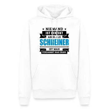 Funshirt Schreiner - Männer Premium Bio Hoodie - Weiß - Vorne - Nico (187cm)