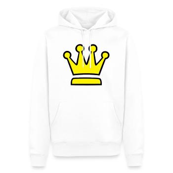 Crown (crown) 04.1 - Men’s Premium Organic Hoodie - white - Front - Nico (187cm)