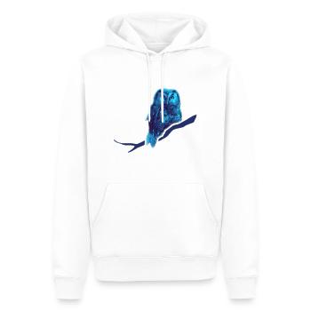 Eule kauz Uhu blau - Männer Premium Bio Hoodie - Weiß - Vorne - Nico (187cm)