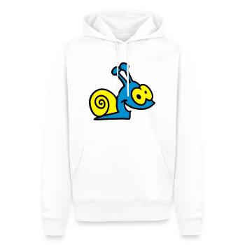 lustige Schnecke - 3 - Männer Premium Bio Hoodie - Weiß - Vorne - Nico (187cm)