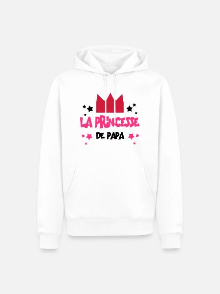 la princesse de papa - Sweat à capuche Premium bio Homme - blanc