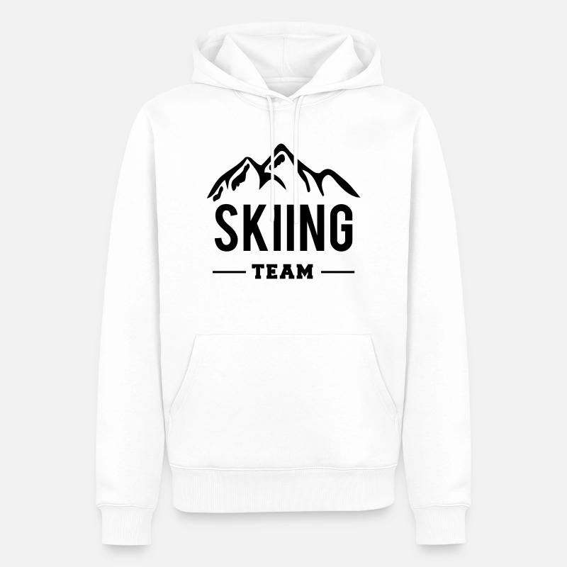 Skiing Team - Männer Premium Bio Hoodie - Weiß