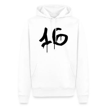 Tag : 16 - Sweat à capuche Premium bio Homme - blanc - Devant - Nico (187cm)