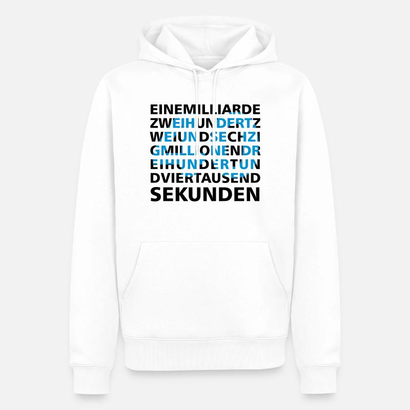 40 ans dans 2 secondes - Sweat à capuche Premium bio Homme - blanc