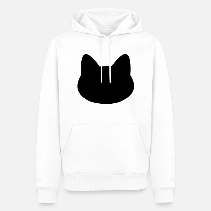 chat - Sweat à capuche Premium bio Homme - blanc