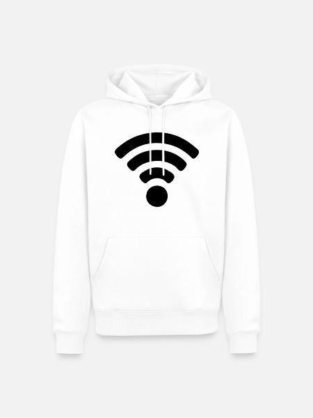 Wi-fi - Men’s Premium Organic Hoodie - white