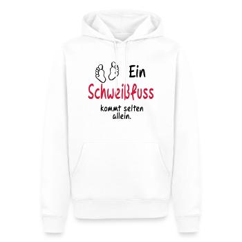 schweissfuesse - Men’s Premium Organic Hoodie - white - Front - Nico (187cm)