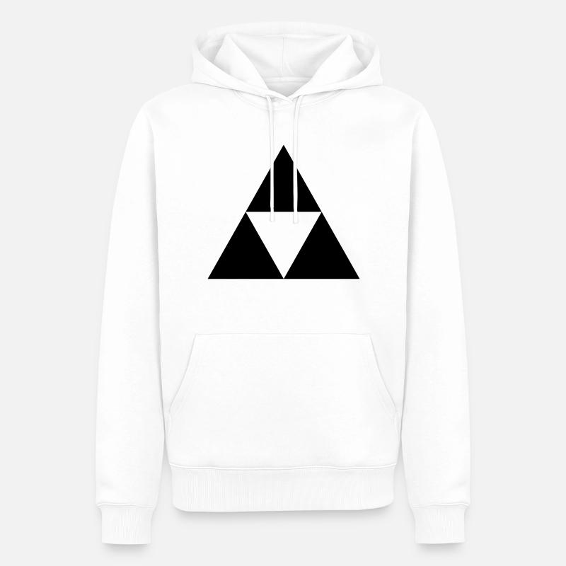 Triangle de Sierpinski - Sweat à capuche Premium bio Homme - blanc