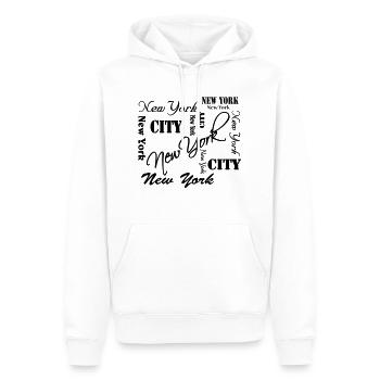 New York - Sweat à capuche Premium bio Homme - blanc - Devant - Nico (187cm)