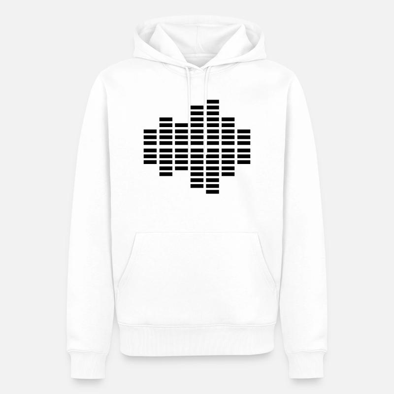 beat - Männer Premium Bio Hoodie - Weiß