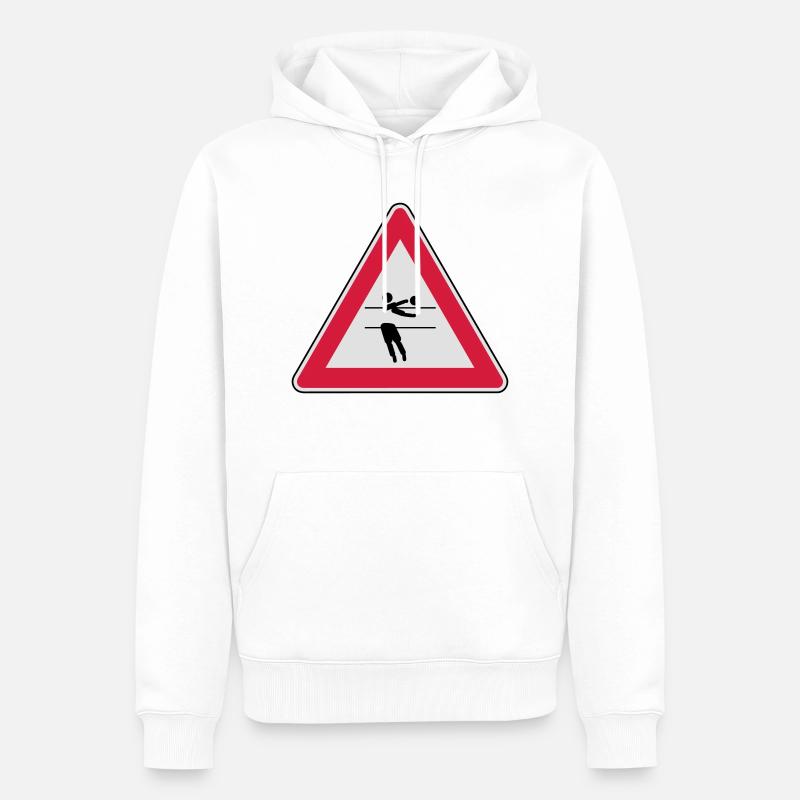 Achtung, Volleyball wird gespielt! - Männer Premium Bio Hoodie - Weiß