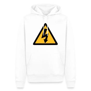 electricien - Sweat à capuche Premium bio Homme - blanc - Devant - Nico (187cm)