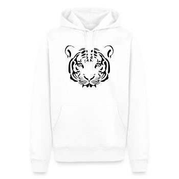 tigre - Sweat à capuche Premium bio Homme - blanc - Devant - Nico (187cm)