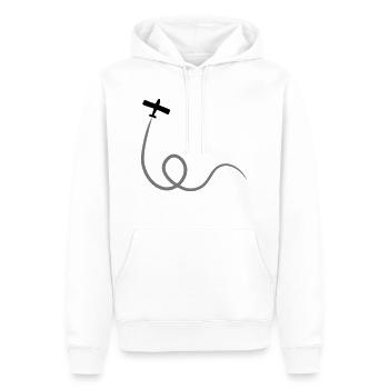 Airplane - Männer Premium Bio Hoodie - Weiß - Vorne - Nico (187cm)