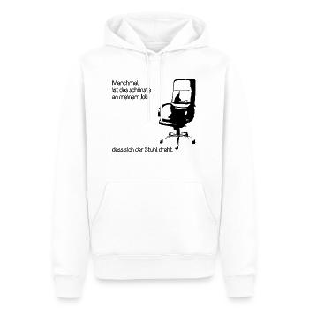 Büro Job - Männer Premium Bio Hoodie - Weiß - Vorne - Nico (187cm)