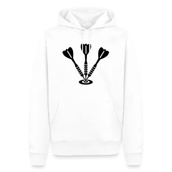 Darts - Sweat à capuche Premium bio Homme - blanc - Devant - Nico (187cm)