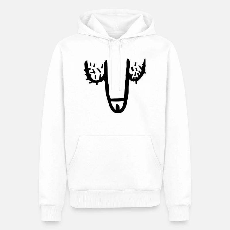 Penis - Männer Premium Bio Hoodie - Weiß