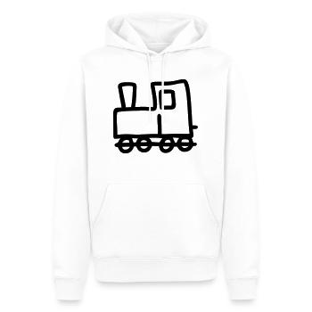 Lok - Zeichnung - Männer Premium Bio Hoodie - Weiß - Vorne - Nico (187cm)