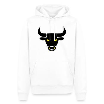 stier_002 - Sweat à capuche Premium bio Homme - blanc - Devant - Nico (187cm)