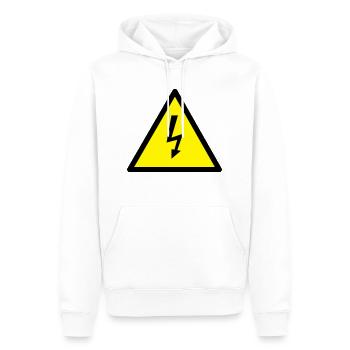 strom - Männer Premium Bio Hoodie - Weiß - Vorne - Nico (187cm)