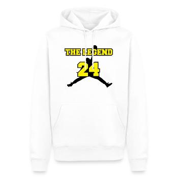 The Legend 24 - Sweat à capuche Premium bio Homme - blanc - Devant - Nico (187cm)