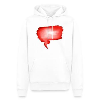 Red Word Bubble - Men’s Premium Organic Hoodie - white - Front - Nico (187cm)